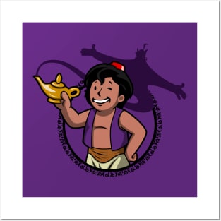 Aladdin Magic Genie Cute Gamer Parody Fantasy Cartoon Posters and Art